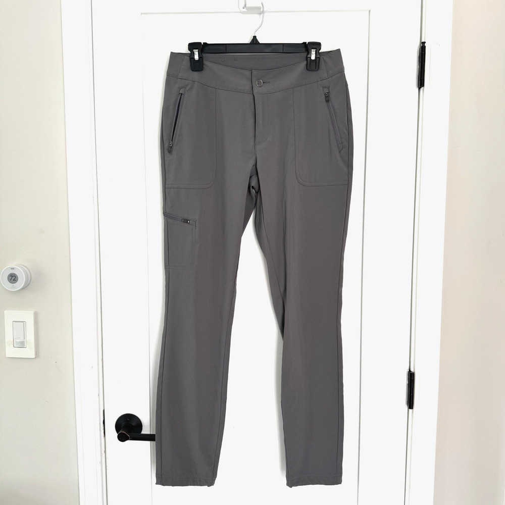 Columbia Women’s Outdoor Stretch Hiking Pants Gray Sz 8/40 Zip Pockets & Stretch